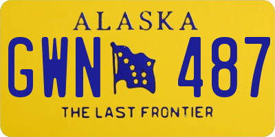 AK license plate GWN487