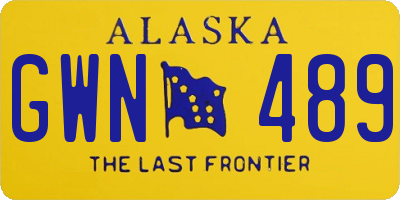 AK license plate GWN489