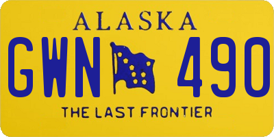 AK license plate GWN490