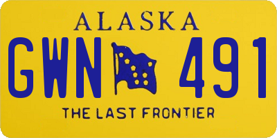 AK license plate GWN491