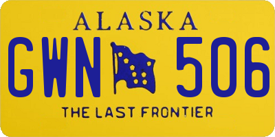 AK license plate GWN506