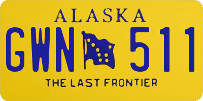 AK license plate GWN511