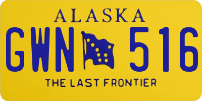 AK license plate GWN516
