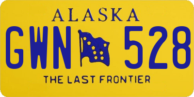 AK license plate GWN528