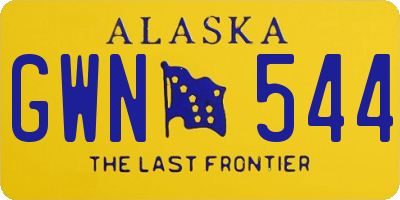 AK license plate GWN544