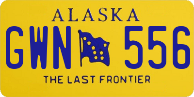 AK license plate GWN556