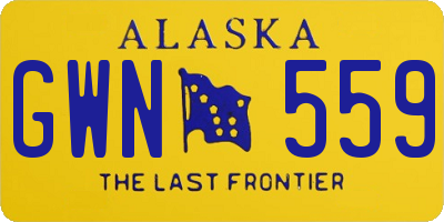 AK license plate GWN559