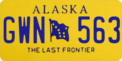 AK license plate GWN563