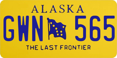 AK license plate GWN565