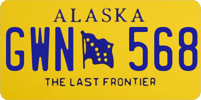 AK license plate GWN568
