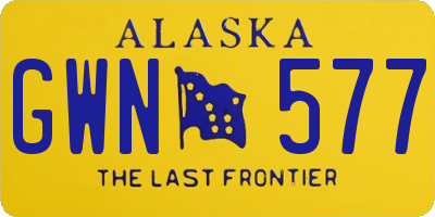 AK license plate GWN577