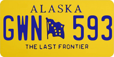 AK license plate GWN593