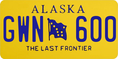 AK license plate GWN600