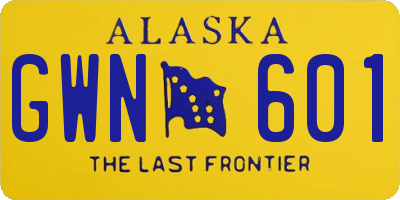 AK license plate GWN601