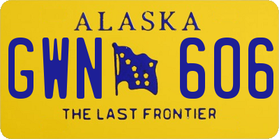 AK license plate GWN606