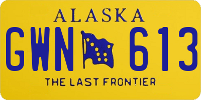 AK license plate GWN613