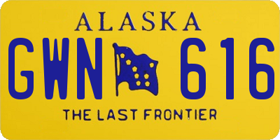 AK license plate GWN616
