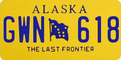 AK license plate GWN618