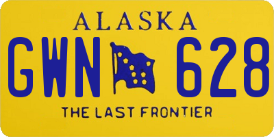 AK license plate GWN628