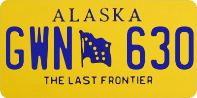 AK license plate GWN630