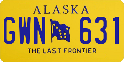 AK license plate GWN631
