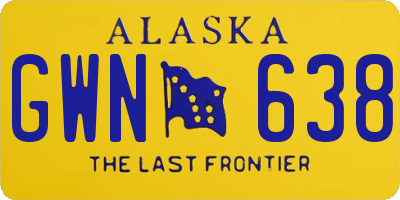 AK license plate GWN638