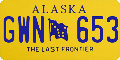 AK license plate GWN653