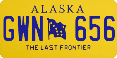 AK license plate GWN656