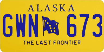 AK license plate GWN673