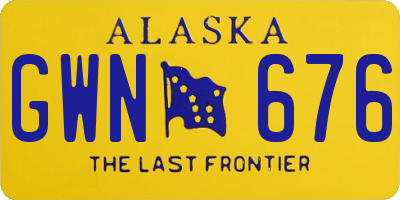 AK license plate GWN676