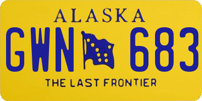 AK license plate GWN683