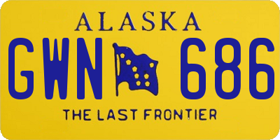AK license plate GWN686