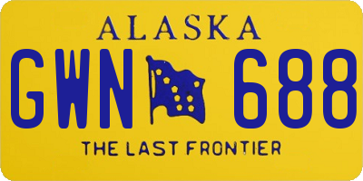AK license plate GWN688