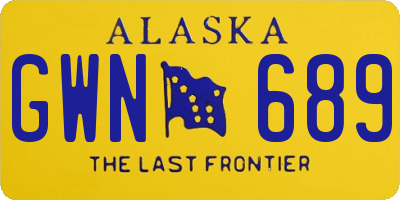 AK license plate GWN689