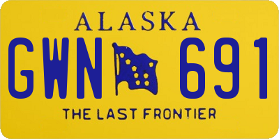 AK license plate GWN691