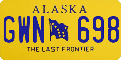 AK license plate GWN698