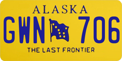 AK license plate GWN706