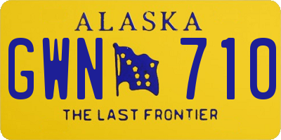 AK license plate GWN710