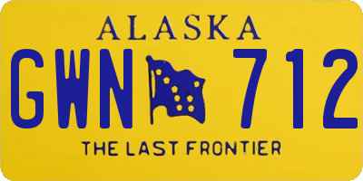 AK license plate GWN712