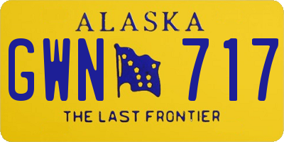 AK license plate GWN717