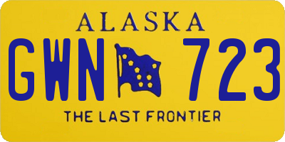 AK license plate GWN723