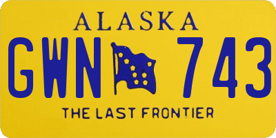AK license plate GWN743