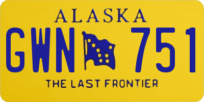 AK license plate GWN751