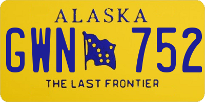 AK license plate GWN752