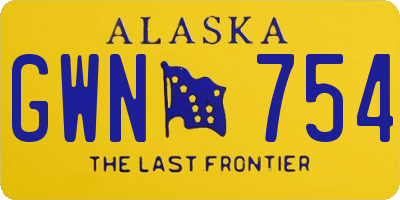 AK license plate GWN754