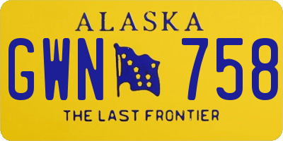 AK license plate GWN758
