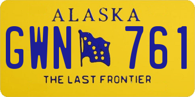 AK license plate GWN761
