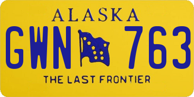 AK license plate GWN763