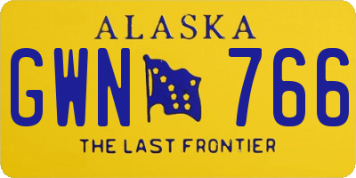 AK license plate GWN766