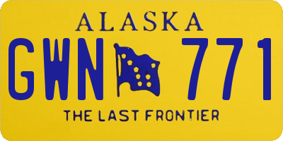 AK license plate GWN771